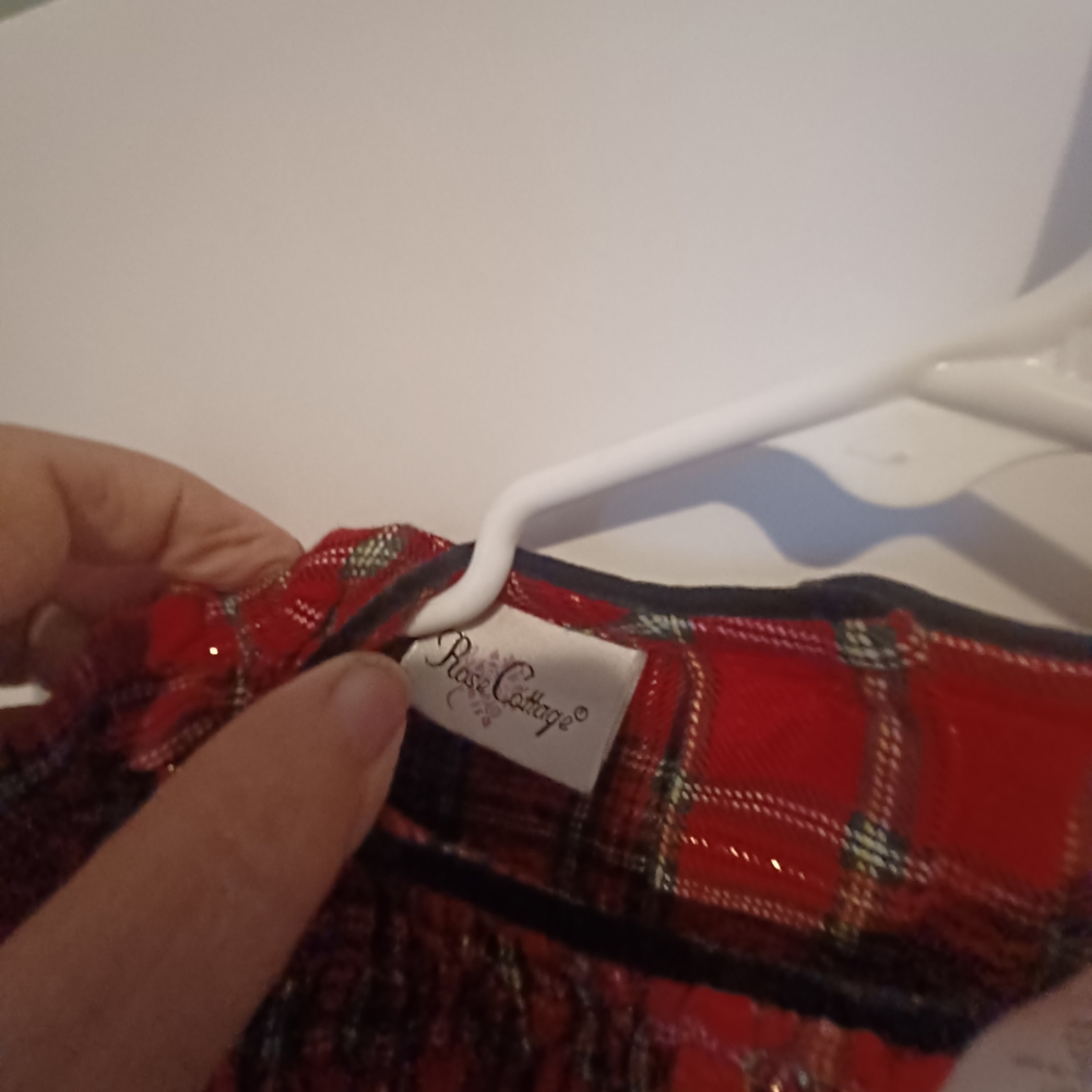 Red Plaid Dress  by Rare Editions